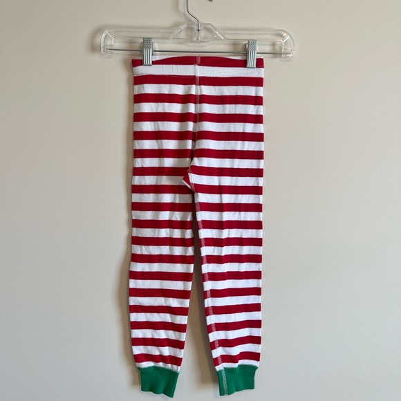 [Hanna Andersson] Red and White Striped Long John Pajamas- Size US 5 (110 cm) - Picture 5 of 12